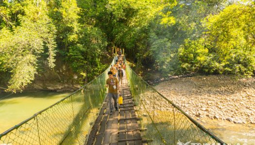 Visit Tagal Tinopikon Park, an authentic eco-village near Kota Kinabalu (Sabah) where you can feed toothless fish in the river and trek to a waterfall!